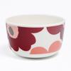 Marimekko Unikko Bowl 250ml x Dark Cherry x Salmon 073703 133 Oiva Unikko Bowl White Red Tableware Nordic Ceramic Dishes Floral Print Kitchen