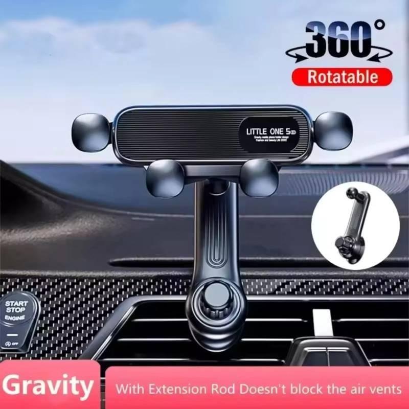 Gravity Sensing Car Phone Mount Universal Air Vent Holder Extended Arm