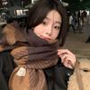 A New Retro Large Checkered Scarf for Women In Winter with A High-end and Versatile Feel. It's A Warm Checkered Shawl and A Thick Scarf
