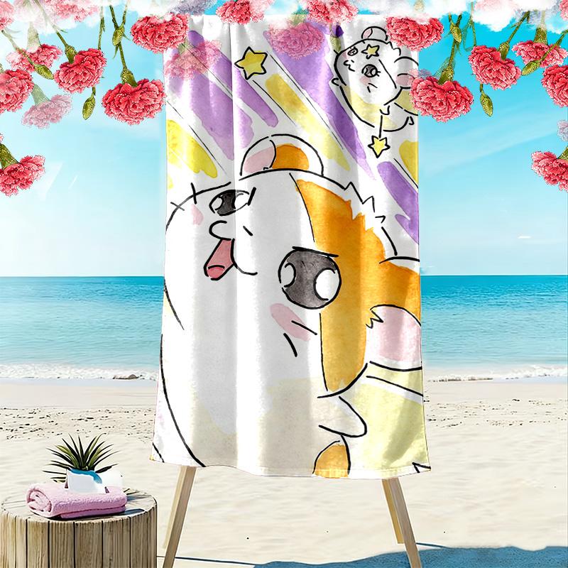 Hamtaro2 Print Beach Towel, Large Soft Quick Dry Towel for Beach Camping Swimming