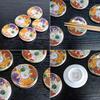 Waza No Kura: Stylish Kutani Ware Chopstick Rests, Set of 5, Flower Design, Ceramic, Premium Brand, Japanese Tableware, Cutlery Rest, Made In Japan