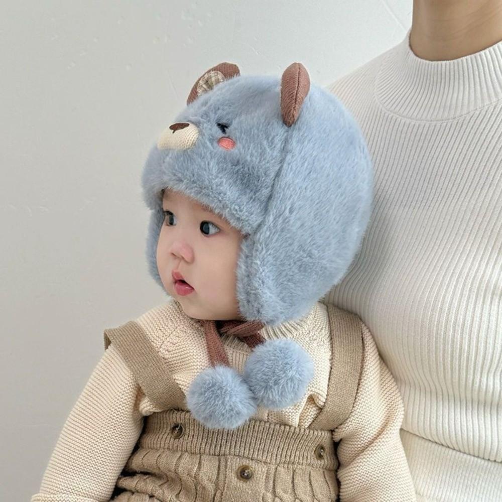 Plush Winter Baby Hat Cartoon Animal Kids Earflap Bonnet Hat Fashion Beanie Cap for Children