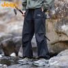 JEEPJEEP Men's Work Pants Autumn Winter Casual Paratrooper Sports Outdoor Trousers Black L