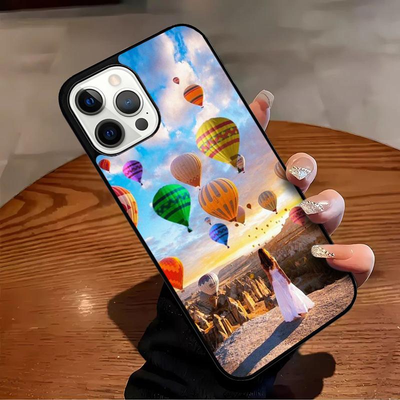 Hot Air Balloons Sunset Phone Case For iPhone 17 Air 16 15 14 13 12 11 Pro Max Max Plus Bumper Case Cover