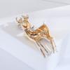 Blucome Fashion Alloy Drop Oil Sika Deer Brooch Cute Animal Women Suit Pin Clothing Accessories