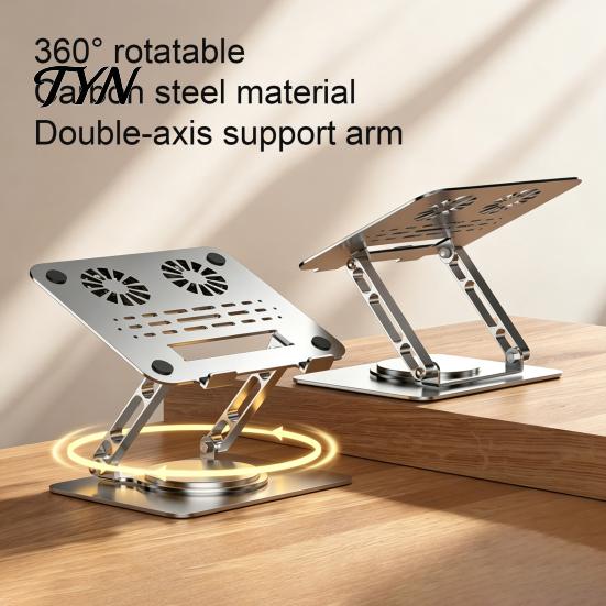 Heavy Duty Laptop Riser Foldable Stand for Desk, Portable Height Adjustable Computer Office Holder Holder, Ergonomic Ventilated Cooling