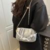 Новая сумка женская модная трендовая сумка-мессенджер универсальная повседневная цепочка на плечо однотонная ручная плиссированная сумка
