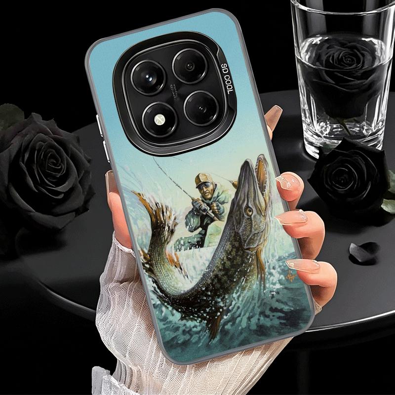 Hunting Fishing Man Shockproof Phone Case for Xiaomi Redmi Note 15 14 13 12 Pro Plus 11 11S 11T 5G Cover Anti Fall Fundas