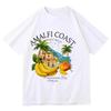 Lemon Letter Print T-shirt Short Sleeve Crew Neck Casual Top for Summer Women Kawaii Streetwear Graphic Tees Vintage Fruit Shirt