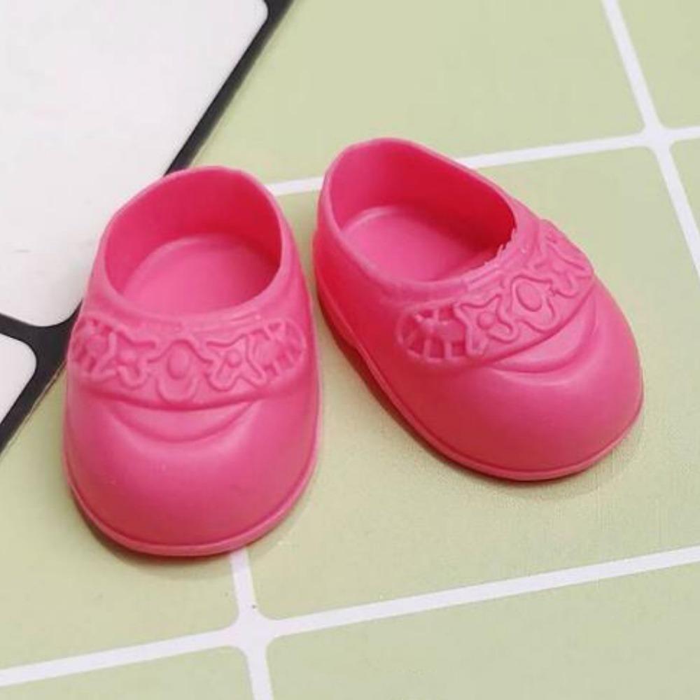 1 pairs PVC Doll Shoes Boots Cute General-Purpose Doll Body Shoes Mini Shoes for 17cm Dolls