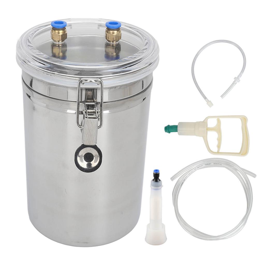 Manual Milking Machine 2L Capacity Effort Saving Operation Stainless Steel Bucket Portable Milking