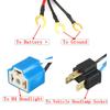 12V Car H4 Headlight Relay Wiring Harness Ceramic Lampholder Big Lamp Brilliance Intensifier