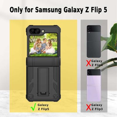 Подходит для чехла для мобильного телефона Samsung Galaxy Z Flip 5 Складной кронштейн Прочный противоударный чехол для телефона
