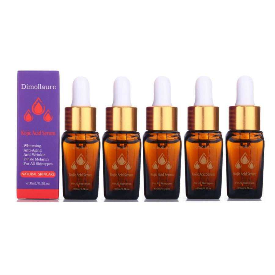 1pc/3pc/5pc Kojic Acid Face Serum Whitening Reduce Freckle Pigment Melanin Skin Streaming Essence 10ml