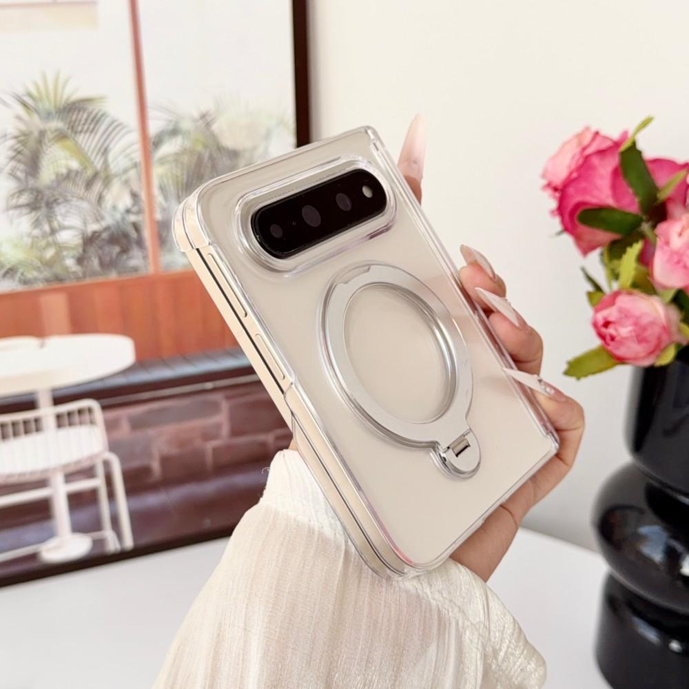 For Xiaomi Mi 18 Fold Case Hard PC Transparent Double middle hinge Ring Stand Protective Back Cover For xiaomi 18 fold Shell