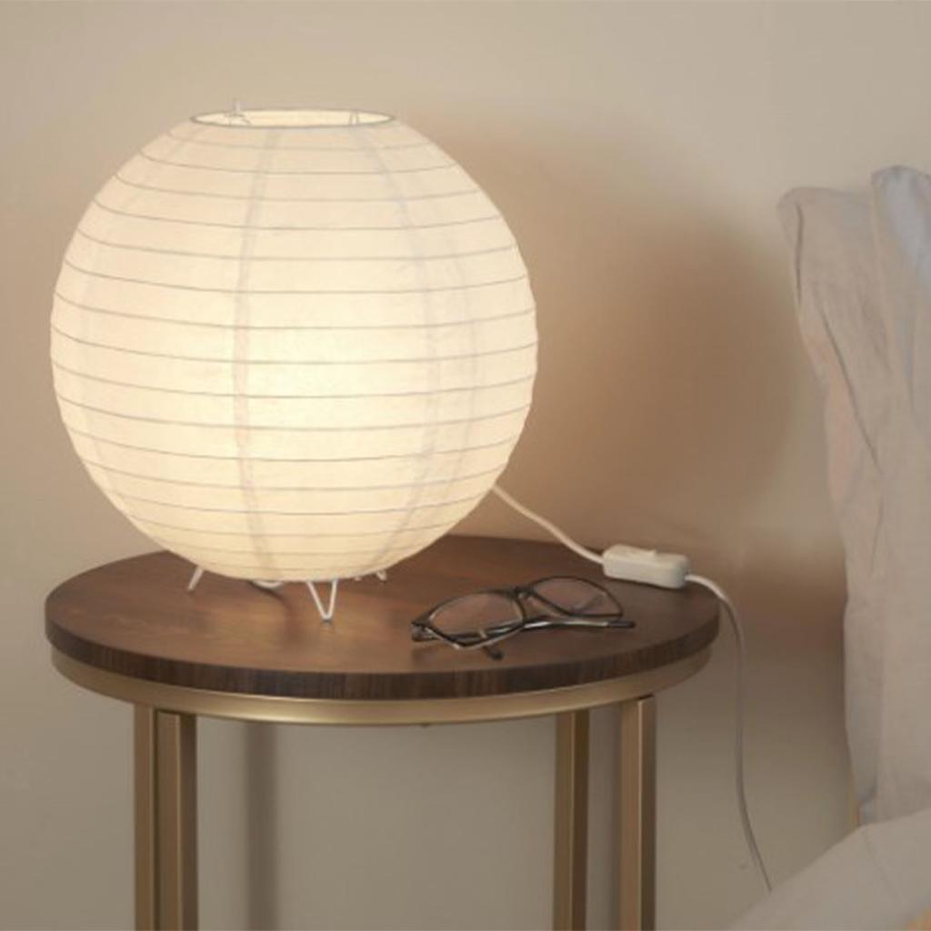 Ночной светильник, круглый, мягкий, предотвращает деформацию, бумажный абажур для прикроватной тумбочки