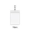 10 Pieces Waterproof Plastic Card Holder Transparent Badge Name Tag Pre-punched Cardholder with Resealable Zip