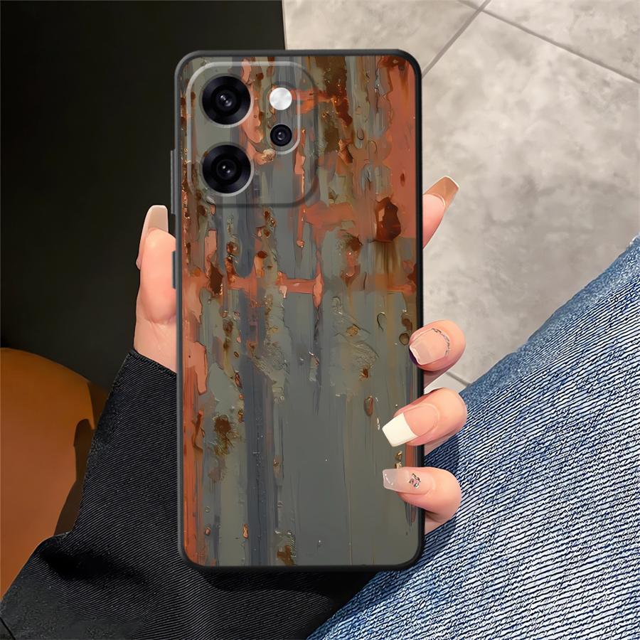 Ретро Чехол с Ржавыми Пятнами для Oppo A78 A93 A98 A83 Reno 4F 5 6 7 8 10 11 14 A84 F9 F11 F29 A74 A76 A96 Чехол для Телефона