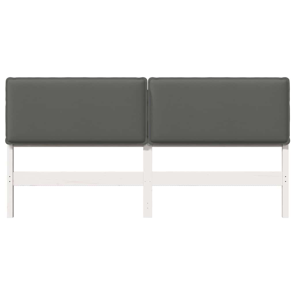 Upholstered Headboard with Headboard in White and Light Grey 180 cm