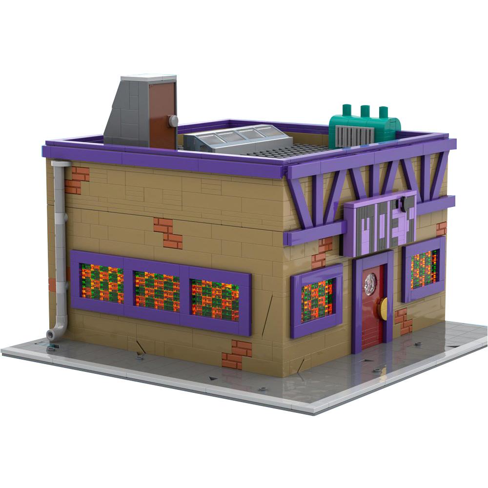 Gobricks MOC Модульный дом Симпсонов Таверна Мо Модульный дом Симпсонов Место проведения Таверна Мо Бар Строительные блоки Игрушки Подарок