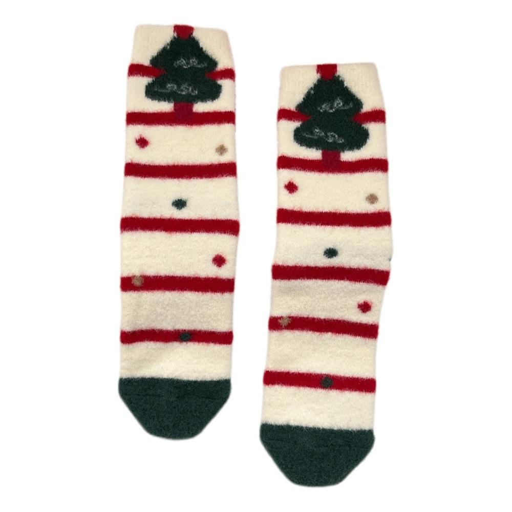 Snowman Christmas Thick Thermal Socks Christmas Tree Sleeping Slipper Socks Indoor