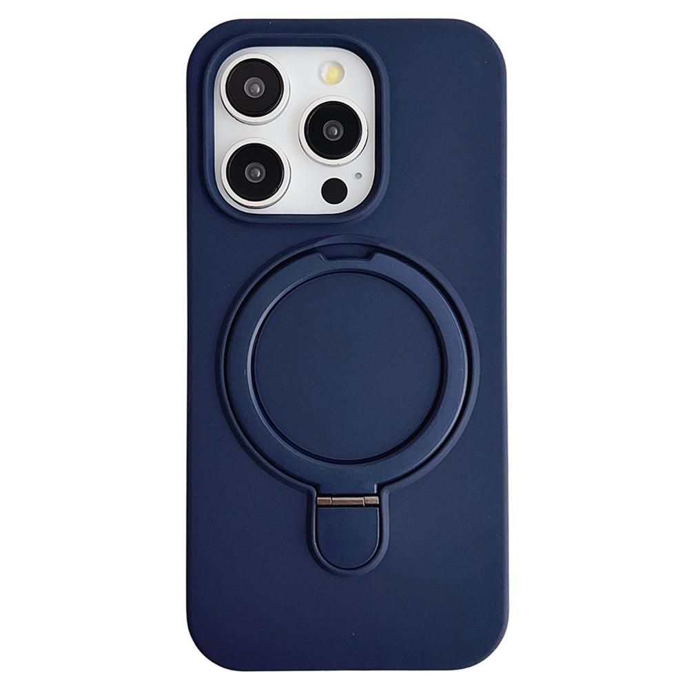 Для iPhone 15 Pro Чехол Совместимый с MagSafe Силиконовая Задняя Крышка для Телефона с Подставкой