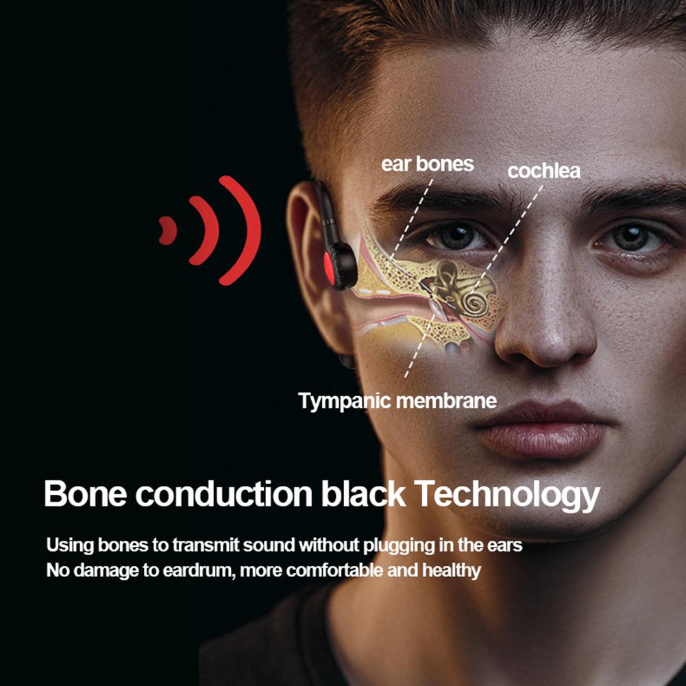 Беспроводные наушники-клипсы с костной проводимостью, Bluetooth-наушники, звук, гарнитура hands-free для спорта, спортивная гарнитура с шумоподавлением