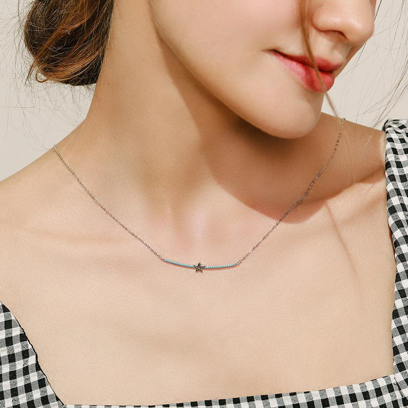 Танциз S925 стерлингового серебра Роскошное индивидуальное ожерелье с подвеской женское классическое ожерелье прилива