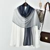 Хит продаж новый однотонный градиентный цвет шелковый шарф длинный шарф женский шарф весна и осень полиэстер тонкая пряжа