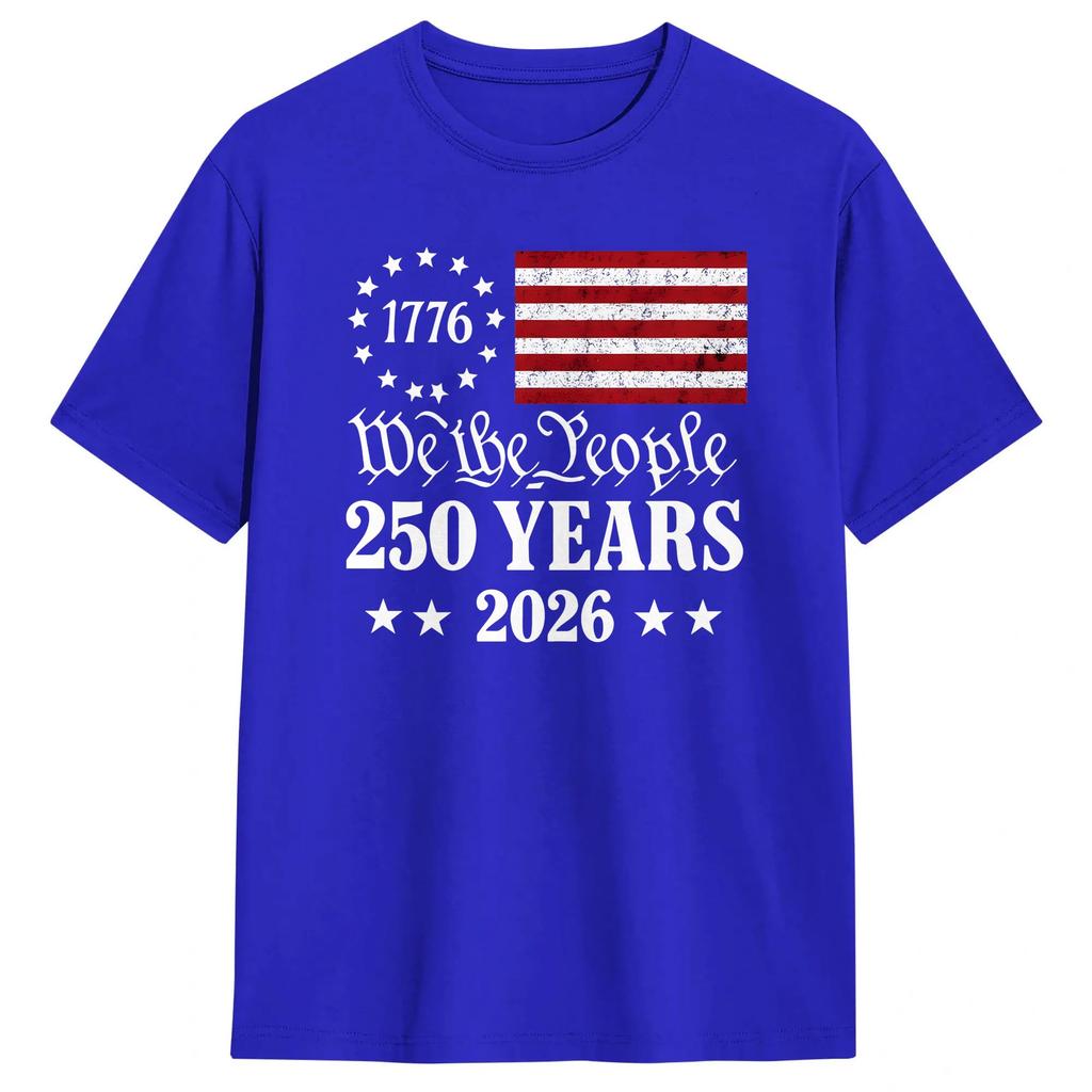 US 250Th Anniversary TShirts Unisex Vintage 100 Cotton Tee Shirt Crew Neck Short Sleeve T Shirts Plus Size Clothes