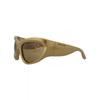 Balenciaga Shield Frame Bio Injection Sunglasses Gold Gold Brown