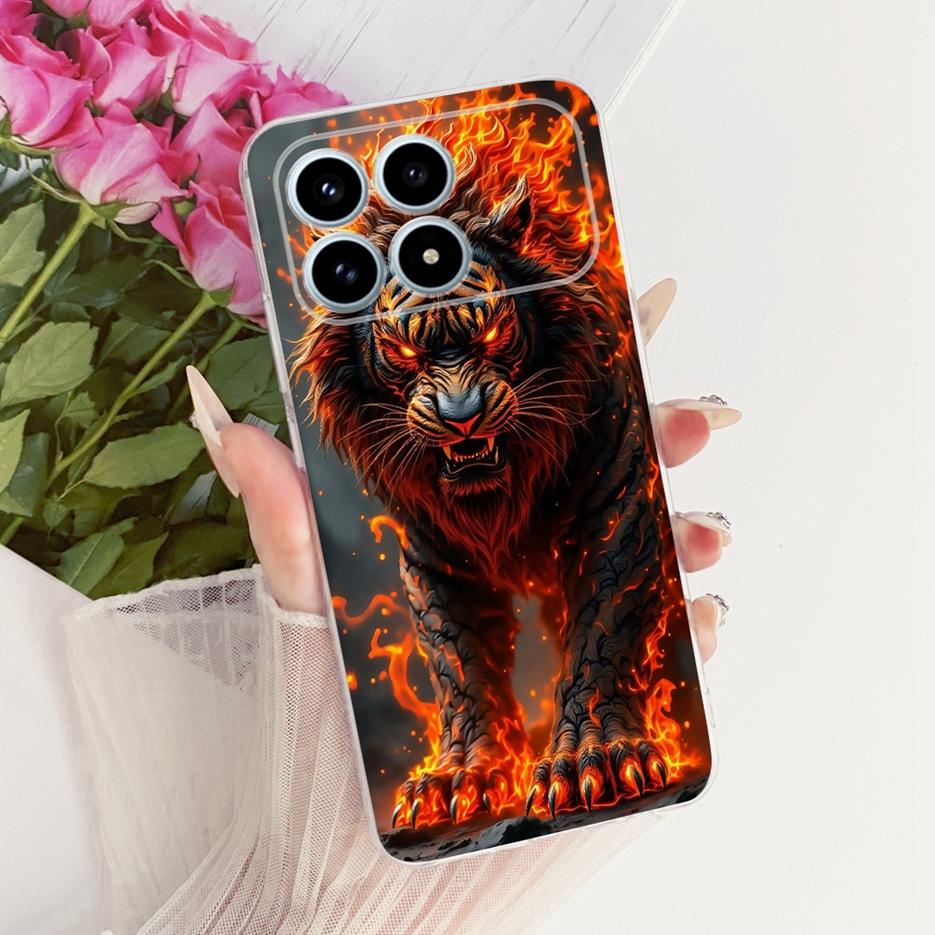Чехол для Xiaomi Poco F8 Pro Милый Лев Модный Расписной Чехол Мягкий Тонкий Чехол для Телефона Для Xiaomi Poco F8 Ultra F8Pro F8Ultra 5G