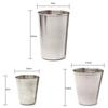 4Pcs/set Stainless Steel Hip Flask Cup Portable 30Ml/70Ml/150Ml Wine Cups with Leather Case Outdoor Tableware Mini Coffee Tea Beer Cup