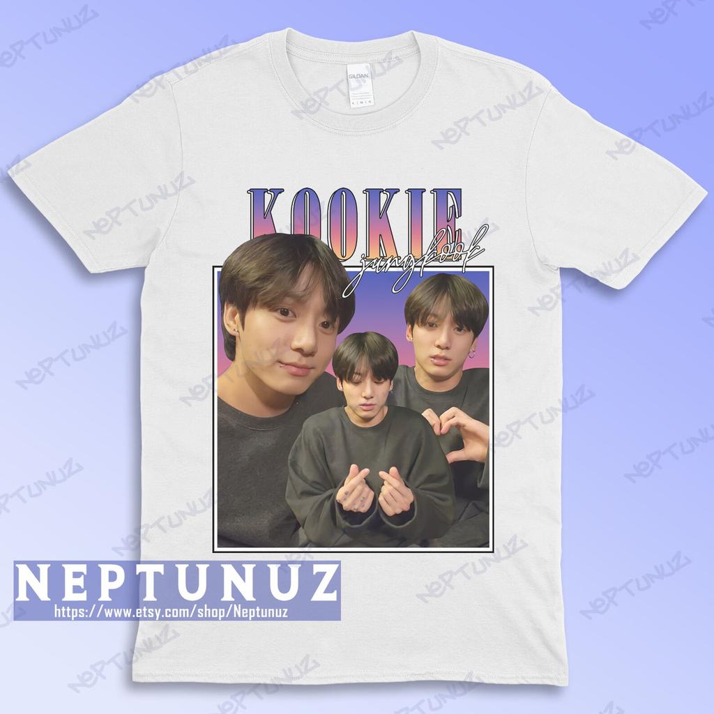 Футболка Jungkook 'Kookie', Ретро-стиль K-pop