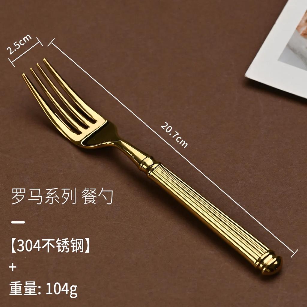 304 Stainless Steel Tableware Knives Forks and Spoons High Appearance Level Western Tableware In High-end Restaurant Steakhouse