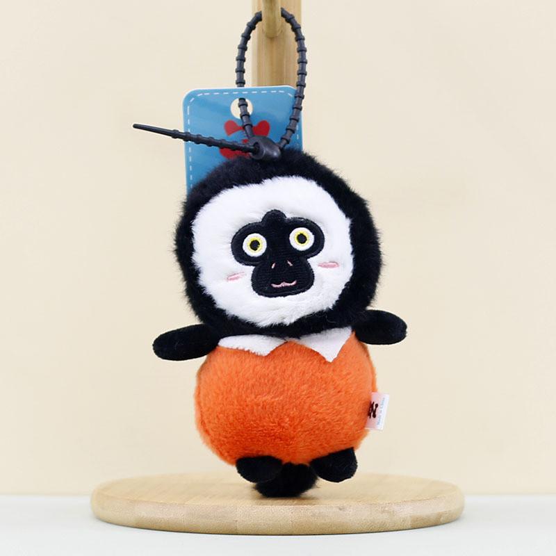 Adorable Plush Monkey Keychain Charming Pp Cotton Filled Cute Bag Pendant