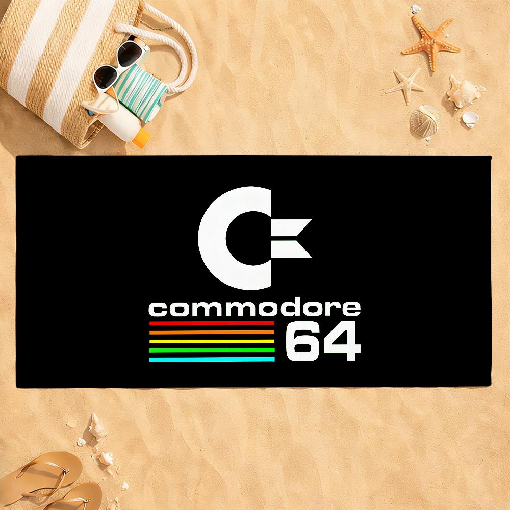 Модное полотенце с логотипом C-Commodore 64, быстросохнущее, впитывающее, пляжное полотенце для спорта, фитнеса, плавания и активного отдыха