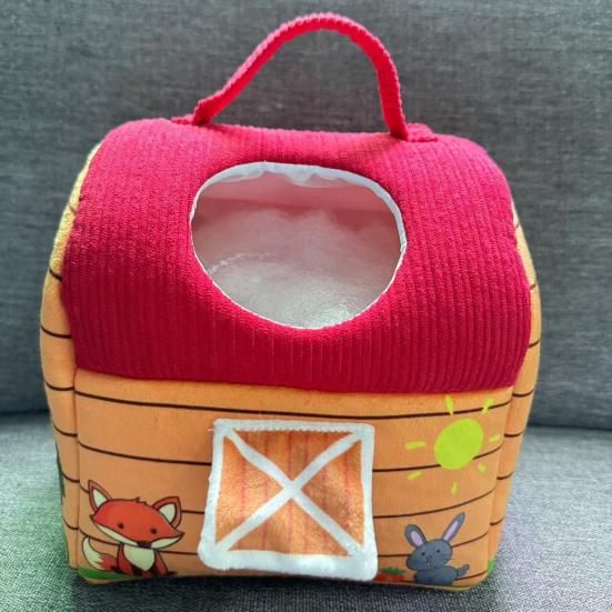 Детский плюшевый набор игрушек «Фермерский дом» с мягкими домашними животными, мини-плюшевый сарай, сенсорная игрушка, украшение в виде плюшевых животных