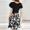 Women's Summer Ruffle Sleeve Round Neck With Pocket Vintage Floral Print Casual Dresses