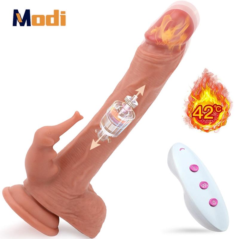 Реалистичный фаллоимитатор с подогревом, вибратор, беспроводной пульт дистанционного управления, силиконовый супер большой пенис, фаллоимитаторы, секс-игрушки для женщин, взрослых, магазин