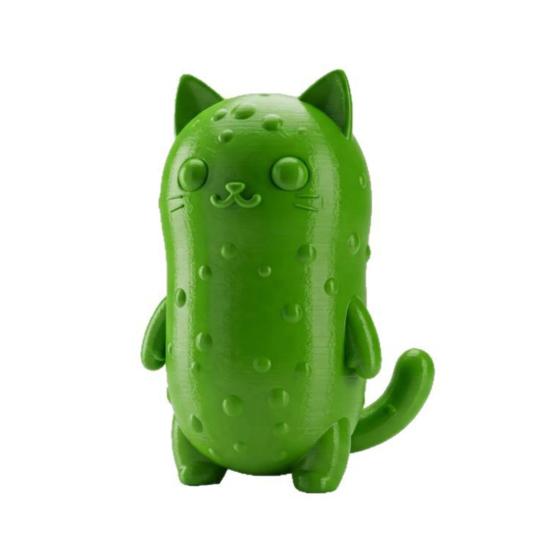 Pickle Cat Figurine Desk Buddy Emotional Support Decoration Pickle Pal 3D Printed Pickle Cat Ornament Gift for Pickle Lovers