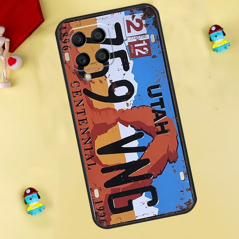 Retro Vintage License Case For Samsung Galaxy M55 M14 M34 M54 M32 M52 M15 M11 M12 M13 M06 M16 M36 M56 M31 M53 M35