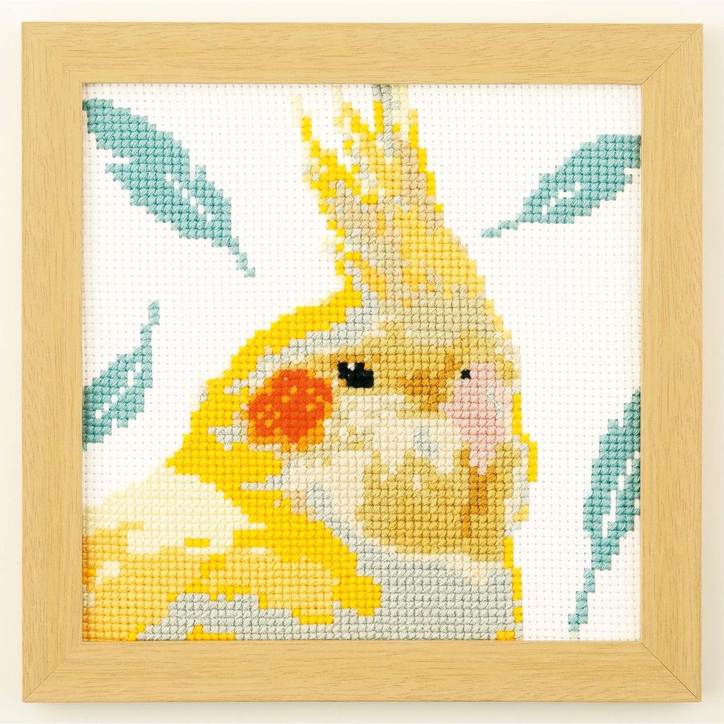 Olympus Embroidery Kit Cute Animal Parakeet 7551 - (Cockatiel)