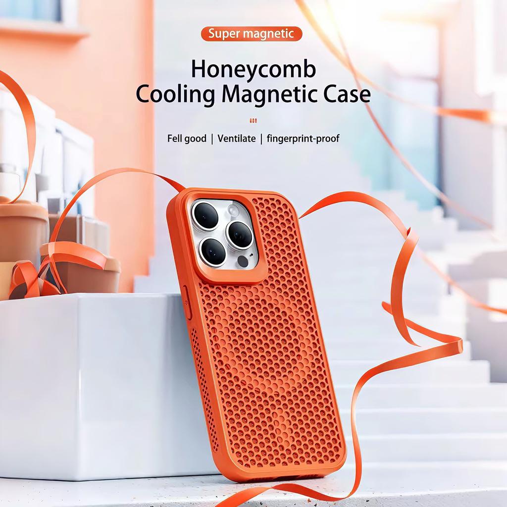 Теплоотводящая сетка для магнитного чехла Magsafe для беспроводной зарядки iPhone 16 15 14 Plus 13 12 11 Pro Max, дышащий чехол