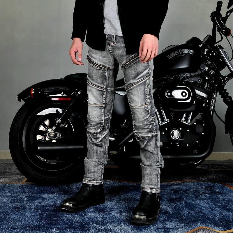 Mens Kevlar Reinforced Motorcycle Riding Pants Anti-Slip Abrasion Resistant Off-Road Street Use