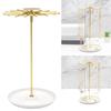 Metal Jewelry Holder with Circular Base Accessories Stand Rotatable Accessory Showcase Rack for Home and Store Use