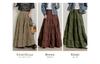 DAYCLOSET Многоярусная расклешенная длинная свободная юбка009 Женская юбка, Длина, Посадка, А-силуэт, Легкая, Весна/Лето, (М, Коричневый)