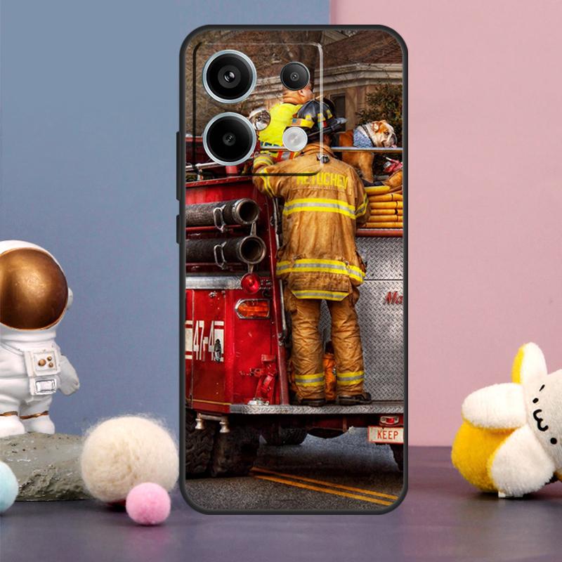 Пожарный Пожар Пожарный Чехол Для Xiaomi Redmi Note 13 9 10 11 12 14 15 Pro Plus Redmi 15 15C 14C 10C 12C 13C Обложка