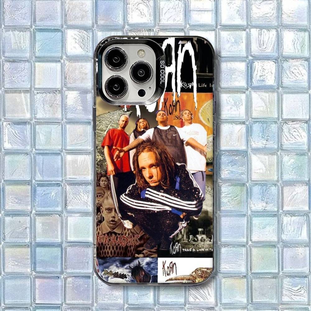 K-Korn Metal Rock Band Phone Case For iPhone 16,15,14,13,12,11,8,7,Pro,Max,Plus,Mini,XS,SE Shockproof Matte Cover