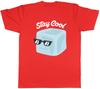 Stay Cool Mens TShirt Ice Cube with Sunglasses Chilled Unisex Tee Gift